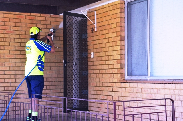 Property pressure washing