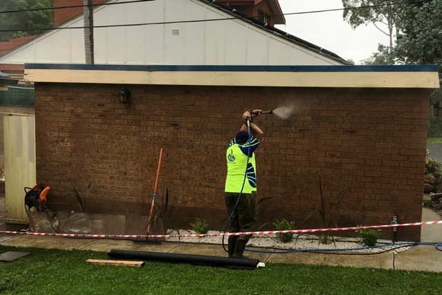 Property pressure washing