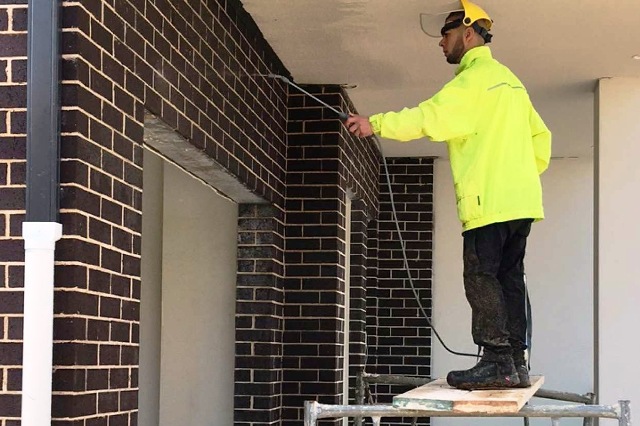 Property pressure washing