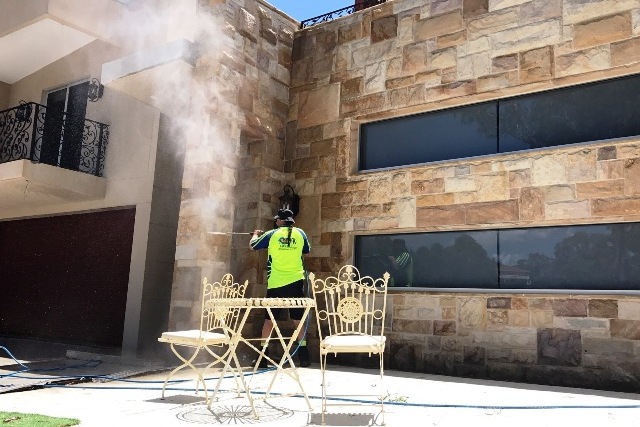Property pressure washing