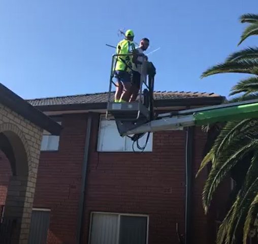 images of roof restoration works